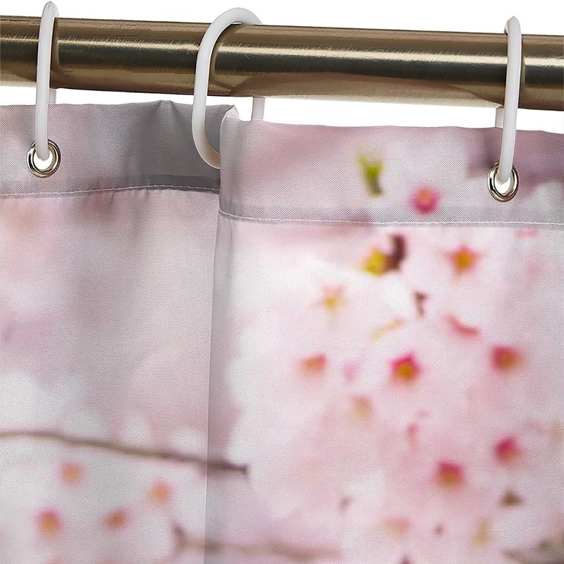 AASIRA Shower Curtain Anti-Mould Pink Sakura Bathroom Bath Waterproof Shower
