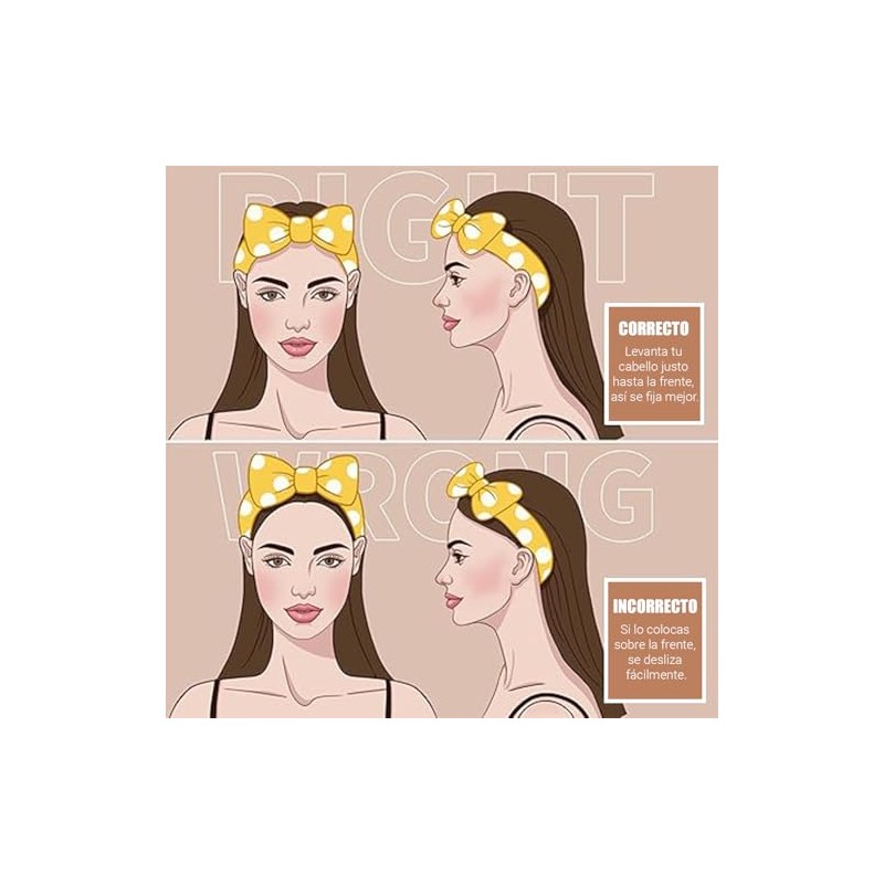 5 diademas Triko de microfibra con lazo extraíble en 5