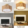 Giutna Rattan Ceiling Light Fixtures Flush Mount,3-Light Boho Light Fixtures