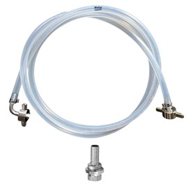 BieTal® 200cm Bierleitung 7 mm Edelstahl Tüllen fertig montierter Bierschlauch 2 Meter für Zapfanlage Bierkühler Durchlaufkühler Nasskühler