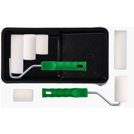 ToolSpace Paint Roller Set Paint Roller 5 cm 7 cm 11 cm - Moltoprene Foam Paint Rollers Paint Tray Foam Rollers - Small Paint Roller - Paint Set Paint Rollers Hanger Painting Set for Painting,