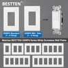 [50 Pack] BESTTEN Single Pole Decorator Wall Light Switch with