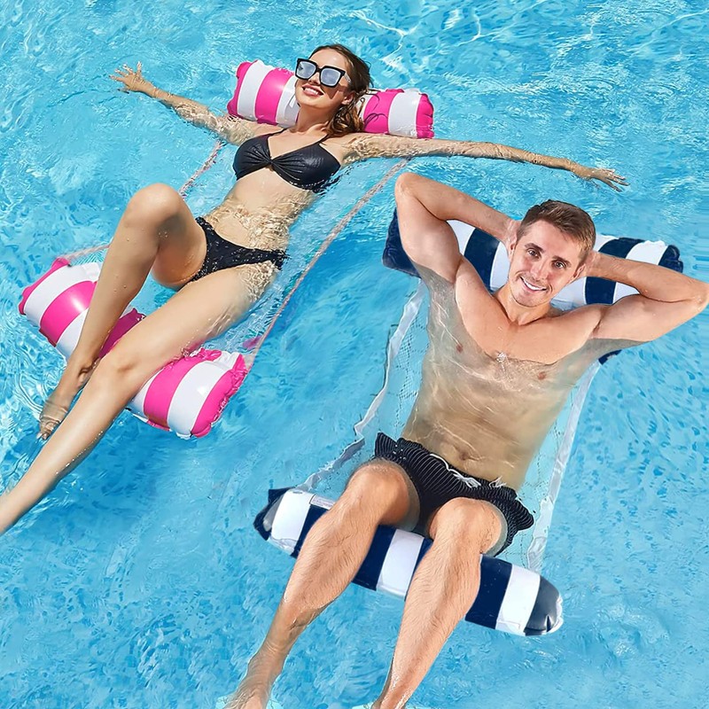 Inflatable Pool Float adults 2 Pack 4-in-1 Inflatable Water Hammock