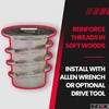 E-Z LOK Threaded Insert for Soft Wood, Zinc Hex-Flanged Thread