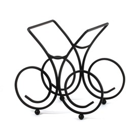 Spectrum Diversified Bordeaux, 3 Holder Countertop Storage, Sturdy Steel Wire Rack for Home Bar & Kitchen, Holds Standard & Jumbo Wine Bottles