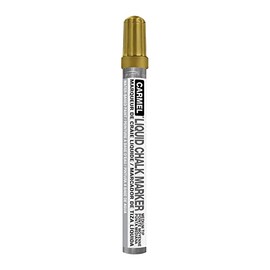 Carmel Liquid Chalk Marker (Medium Tip, Gold), Pack of 1, Erasable Vinyl Chalkboard Markers