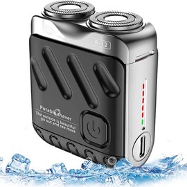 Top-SELLING Men's Mini Electrict Shaver R-12 Luggage Electric Shaver Portable Beard Shaver USB Rechargeable Home Travel Comfort Afforable Digital - Color: Black [Basic Style]