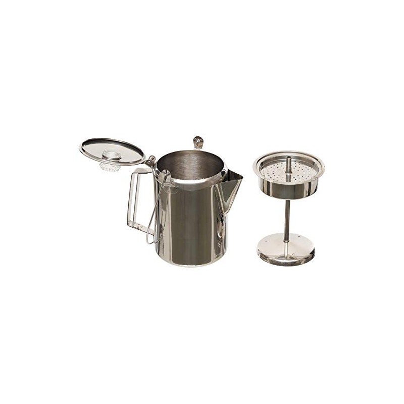 Fox Outdoor Stainless Steel Coffee Pot with Percolator (9 Cups)