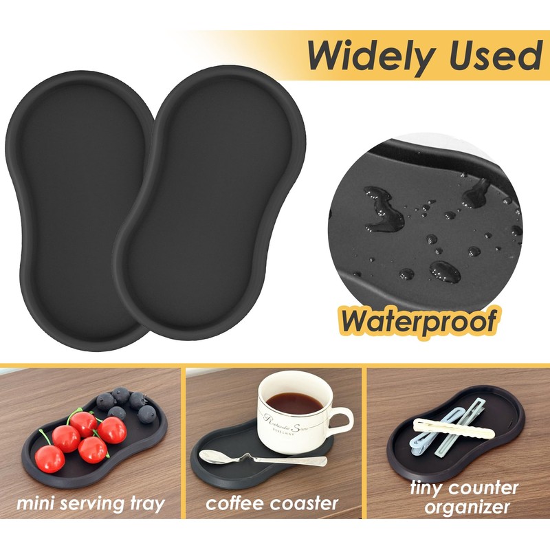 Koluti Salt and Pepper Mill Silicone Tray Set of 2,