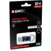 Emtec T100 64GB USB Flash Drive USB 3.2 Nano Ring