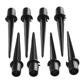 8 Pcs 5.3 Inch Solar Light Stakes Landscape Light Stakes Metal Replacement Spike Stakes for Garden Pathway Yard Ground Lights Patio Lamps Pole Umbrella Outdoor