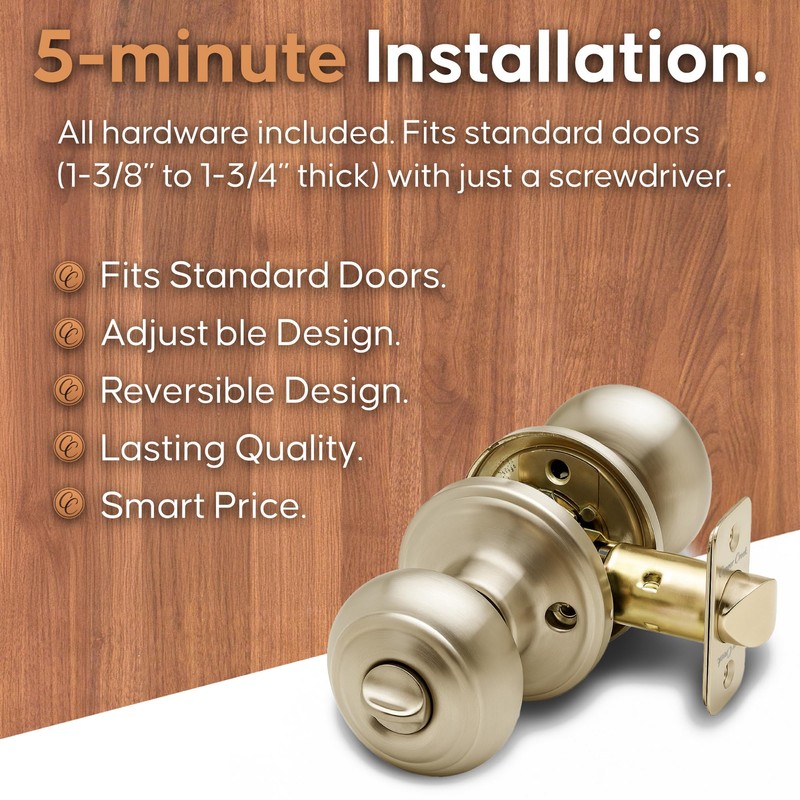 Copper Creek Colonial Privacy Interior Door Knob – ANSI Grade-3