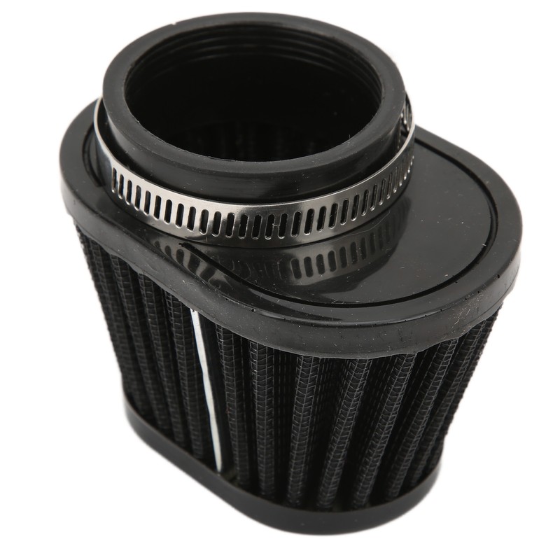 51mm/2in Motorcycle Air Filter ClampOn Dustproof Rubber Black Replacement for