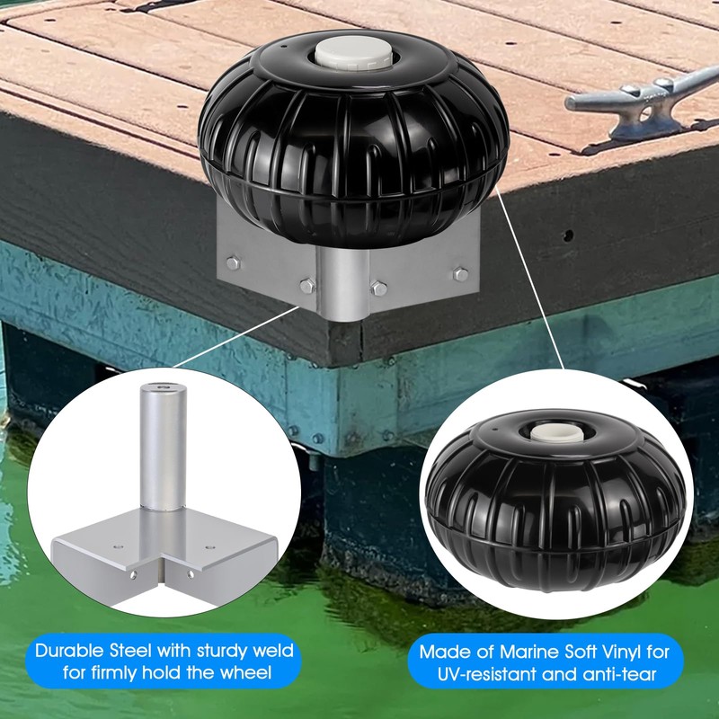 Dock Bumpers Wheel,Corner Mount Boat Dock Wheel Bumper,Dock Corner Bumper