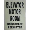 ELEVATOR MOTOR ROOM SIGN GLOW IN THE DARK (HEAVY DUTY,ALUMINUM