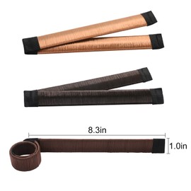 KISSBUTY Bun Maker (7 Count) - Hair Donut for French Twist, Wrap, Snap Disk Hair Styling - DIY Tool for Women and Girls - 7 Shades: Beige, Light Brown, Coffee, Dark Brown, Brown, Black