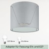 Wogati® Premium Lampshade E14/E27 Cotton Grey Diameter 14 cm Height