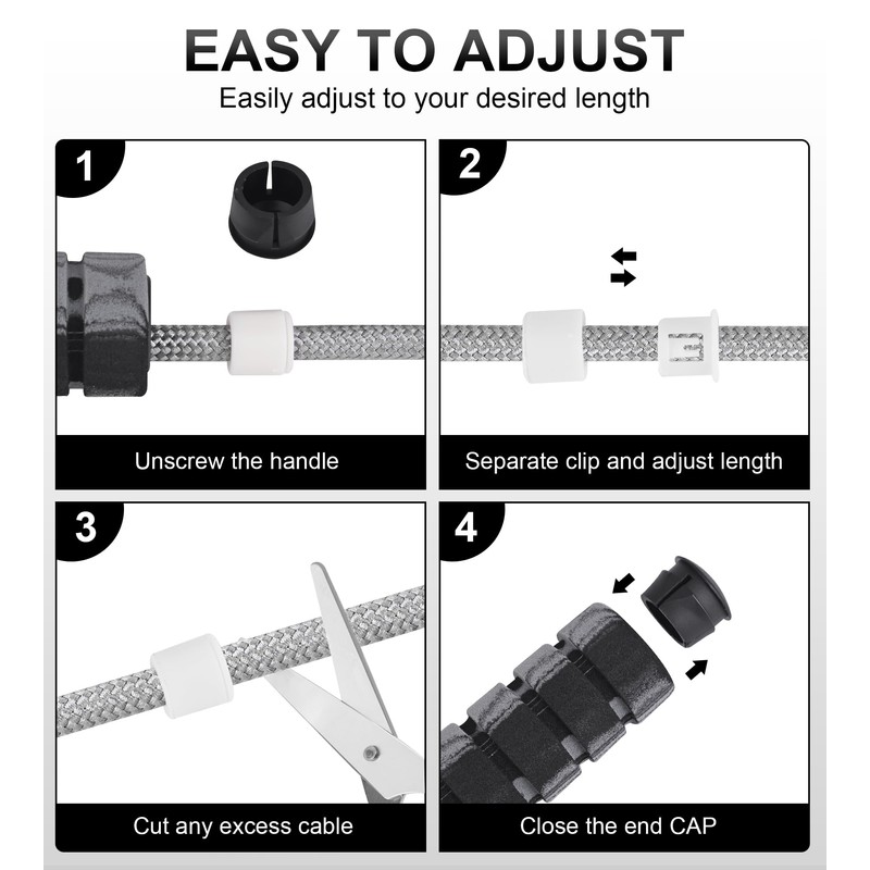 Cuerda de saltar ajustable de algodón, para adultos y niños,
