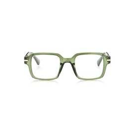 OPTIMUM OPTICAL Blue Light Filtering Scratch-Resistant Lens Rectangular Frame Magnifying Reading Glasses - The Truth is Clear, +2.50