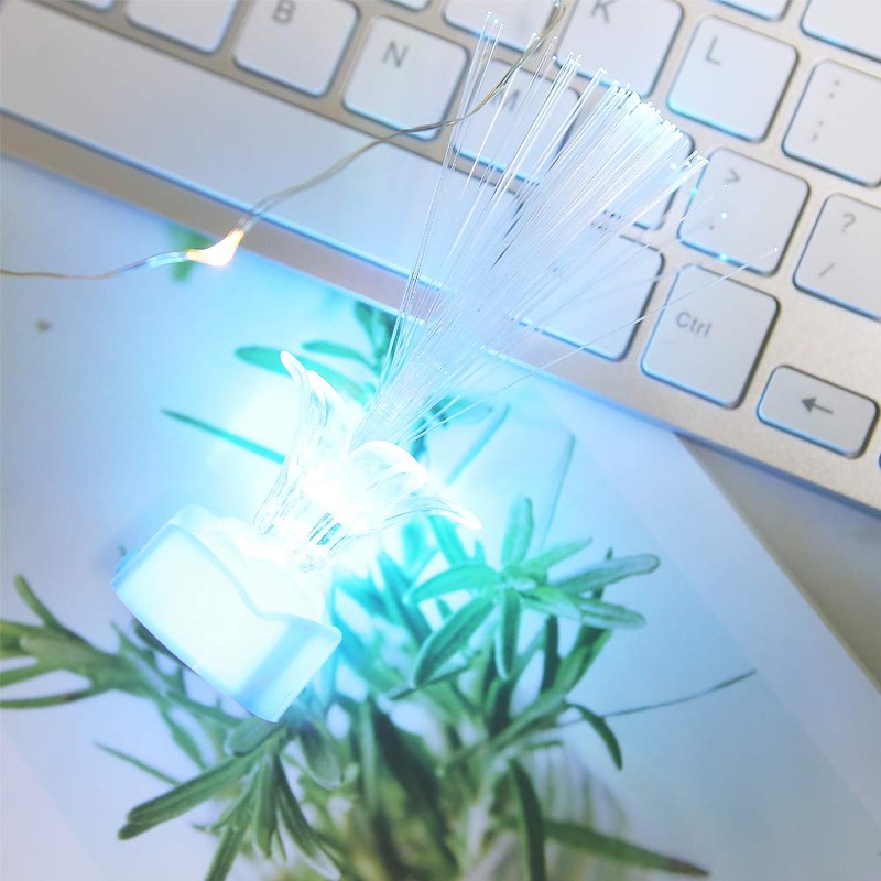 Apol - Juego de 10 luces LED de fibra óptica