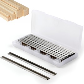 Set of 10 82 mm Planer Blades Hss Set, Electric Planer HSS Blade 82 x 5.5 x 1.2 mm, Professional Wood Replacement Blade Reversible Blades, Planer Blade for Bosch Planer, Hand Planer, Woodworking
