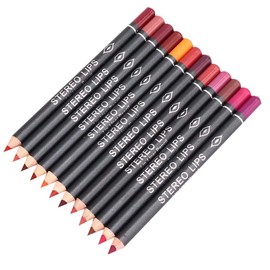 Pack of 12 Lot Set, 12 Colours, Professional Lip Liner Set, Waterproof, Matte Lip Liner Pencil, Smooth Lip Makeup Cosmetic Pen Set
