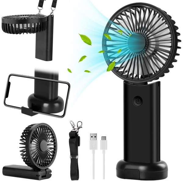 Esvyit Handventilator Akku Mini Ventilator Klein 5 in 1, USB