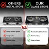3 Burner Propane Stove 32,300 BTU High-Efficiency Tempered Glass Auto-Ignition