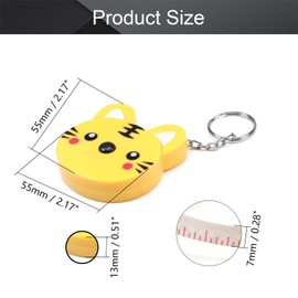 Utoolmart 150cm / 59-inch Soft Tape Measure,Plastic Cartoon Case Tape,Metric Scale,Soft and Retractable Tape,Body Tailor Sewing,Medical, Measuring Tool (Yellow)