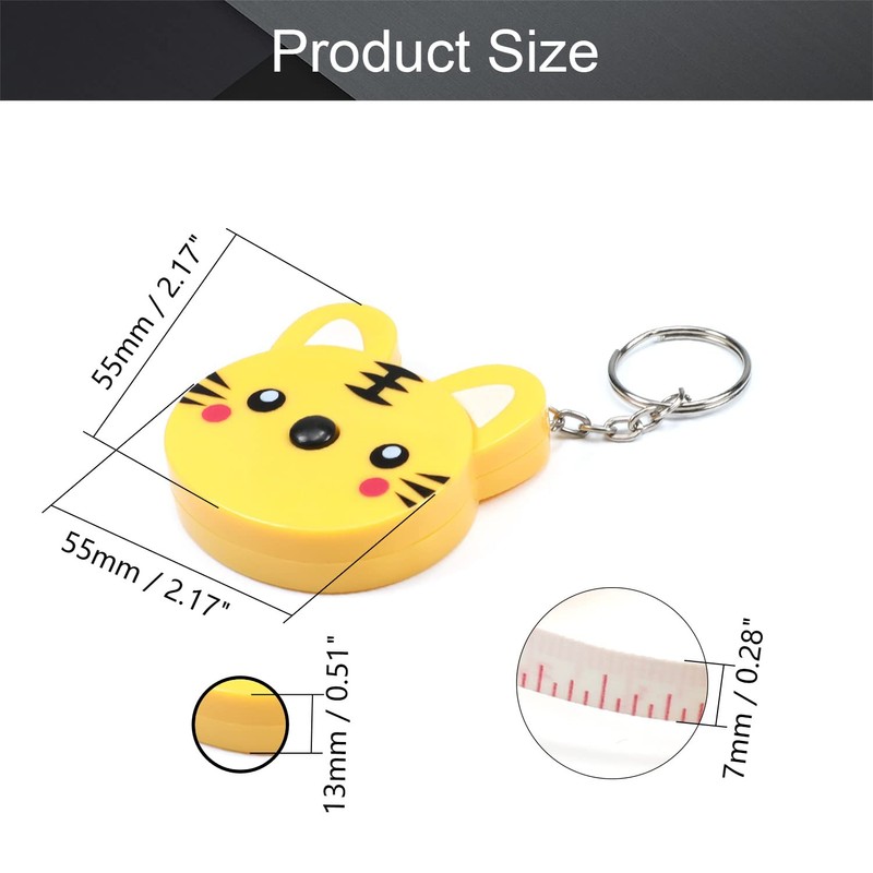 Utoolmart 150cm / 59-inch Soft Tape Measure,Plastic Cartoon Case Tape,Metric