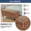 FUANGUI Ottoman Cover Stretch Storage Ottoman Bench Slipcover Printed Folding