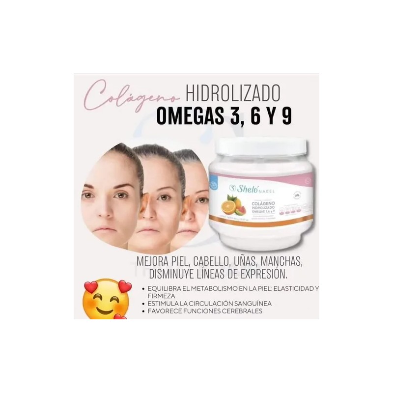 2 Colágeno Hidrolizado Omegas 3 6 9 ,mejora Piel Shelo