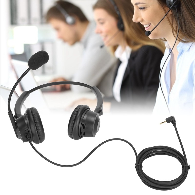 H600D‑2.5 Telephone Headset Call Center Noise Cancelling Corded Binaural Customer