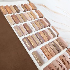 Laminated Bible Tabs, Bible Study Supplies, Large Print Bible Book Tabs for Women and Men, (Gold Foil Embossed Lettering) Bible Labels Index Tabs, Bible Accessories for Easy Navigation (Amber Brown)