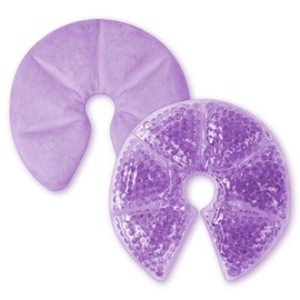 AOGOE 3-in-1 Cooling Pads & Heat Pads for the Breast, Pack of 2 Cooling Pads Breast Breastfeeding, Breast Therapy with Breast Pump Can Be Combined for Swelling Relief (Purple)