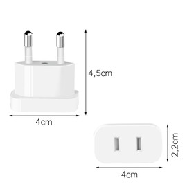 VIEVRE Pack of 2 EU plug adapters, US to EU adapter, US to EU adapter, plug adapter for sockets, US EU adapter, US to EU adapter, socket adapter EU, plug adapter, Japan Germany, adapter Euro plug