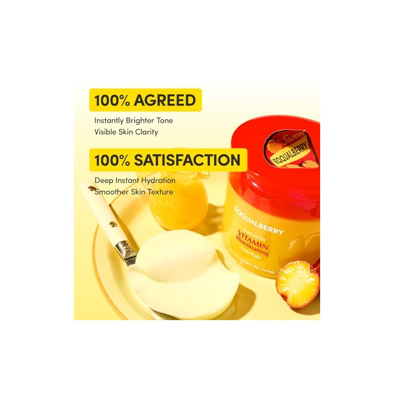 KISS NEW YORK Bright Vita Charge Toner Pads 70 Count