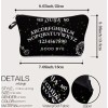 Unbranded Gothic Black Ouija Style Makeup Bag Zip Top Horror