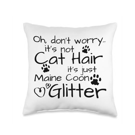 Maine Coon Mom Gift Maine Coon Lover Cat Mom Throw Pillow