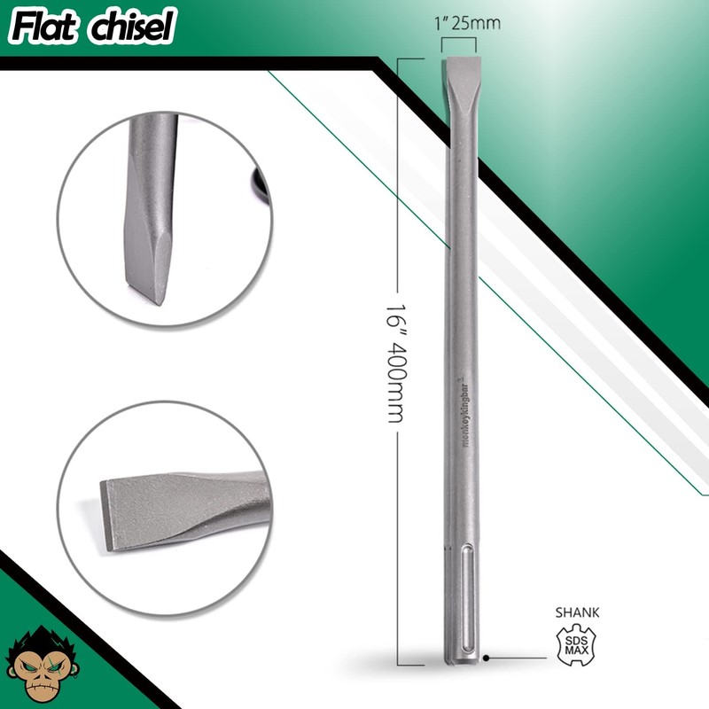 Monkey King Bar SDS Max Bits 16" Chisel Set -