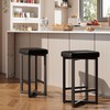 IDEALHOUSE Bar Stools Set of 2, 24.6" Counter Height Backless