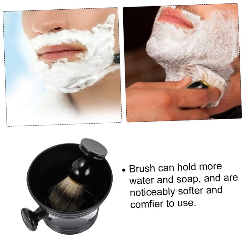 NOLITOY Men's Shaving Set Shaving Bowl Brush Soap Cup Plastic