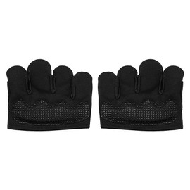 Tiardey 1 Pair Weight Lifting Gloves, Gym Gloves, Anti-slip Four Finger Workout Glove, Palm Protectors for Cycling, Rowing, Yoga (Black)