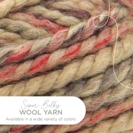 Lion Brand Yarn Company 640-549 Wool-Ease Thick & Quick Yarn, Jam Cookie One Size