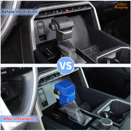 Aunginsy Gear Gear - Kit de cubierta de cabeza de palanca de cambios compatible con Toyota Tundra/Sequoia 2022-2025 Tacoma 2024+ consola central, funda de protección de cabeza de palanca de cambios,