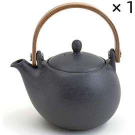 LOLO | Teapot | Gift Set | Made in Japan | Gift | Ceramics | Japanese Tableware | Saucer | (Gift Set) (3 Pieces, Black)