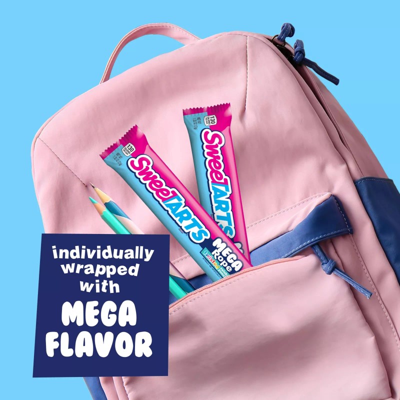 SweeTARTS MEGA Rope Candy Pack of 24 Soft Chewy Sweet