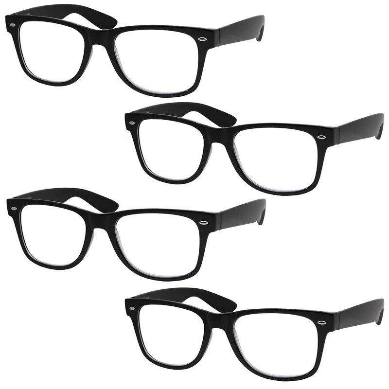 grinderPUNCH 4 Pairs Deluxe Reading Glasses Spring Hinge Stylish Readers