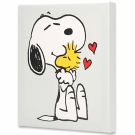 Peanuts Snoopy and Woodstock Love Gallery Wrapped Canvas Wall Decor - Sweet Snoopy Wall Art for Home Decorating