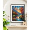 TOCARE Mountains Paint by Numbers Kit for Adults,Moonlit River Adult